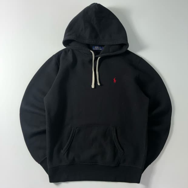 Polo  폴로 랄프로렌 자수 코튼 블랙 후드티 