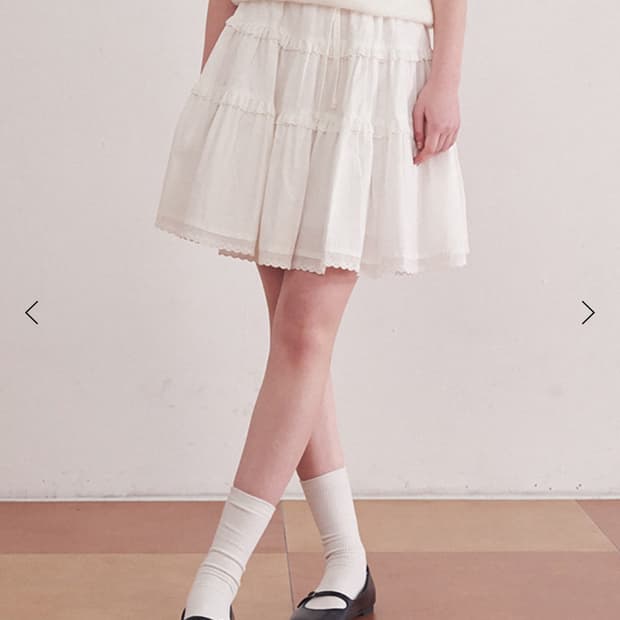 론론 LACE FRILL SKIRT 레이스 스커트 