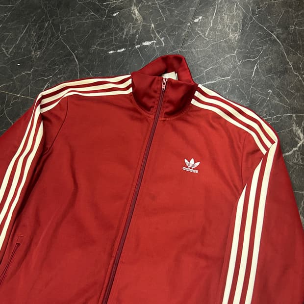 2XL 아디다스 베켄바우어 레드 트랙탑