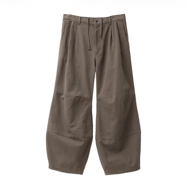 해칭룸 볼륨 팬츠 옥스포드 워시드 다크 베이지 3사이즈