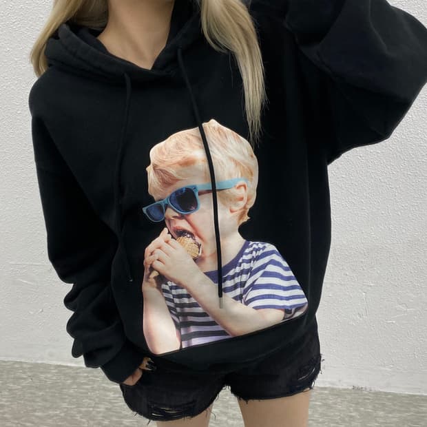 아크메드라비 아이스크림소년 블랙 후드 1