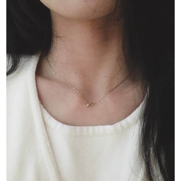 반타블루 14k 체인 목걸이