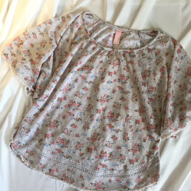 플라워 블라우스