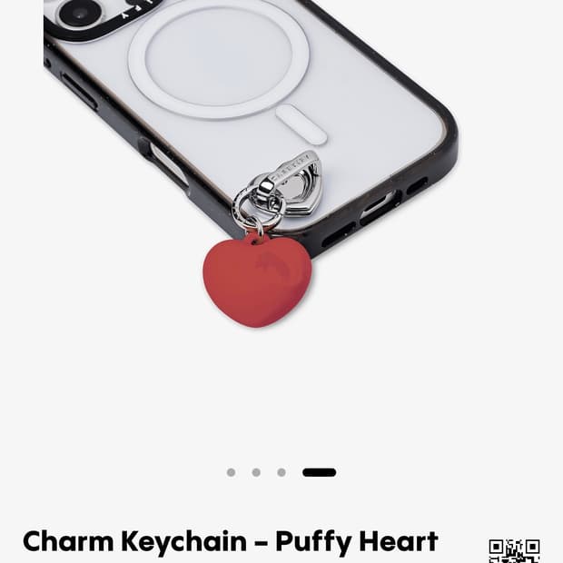 케이스티파이 키체인 하트 참 + 가방 카라비너 키링
