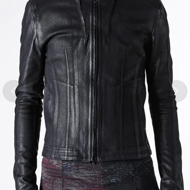 Julius 25/26aw coated cotton knit jacket