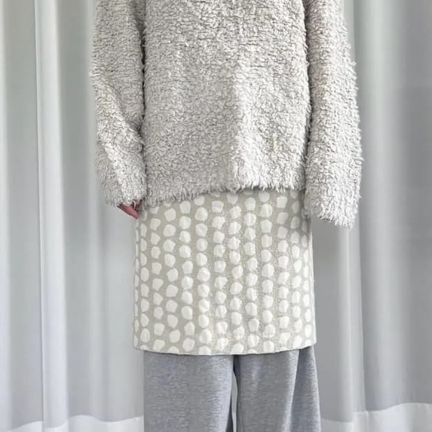 구해요)) 낫띵에브리띵 자카드 스커트 