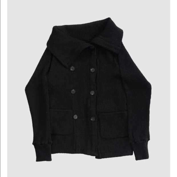 인앤양인하모니 더블 버튼 가디건 블랙 