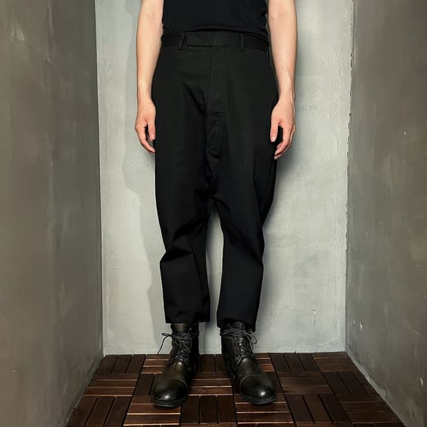 19ss 릭 오웬스 드롭크로치 크롭 팬츠