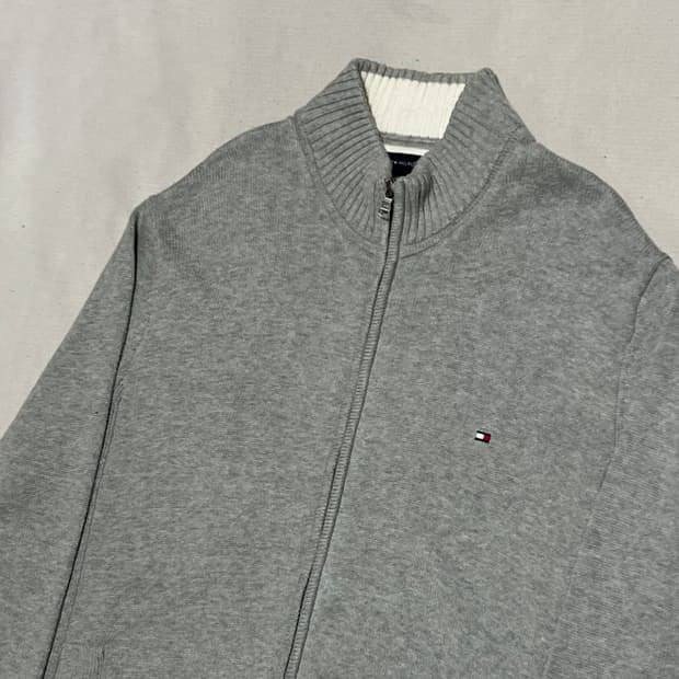 L 타미힐피거 반폴라 니트집업
