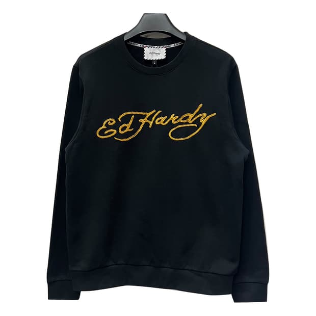 에드하디 골드 레터링 맨투맨 L