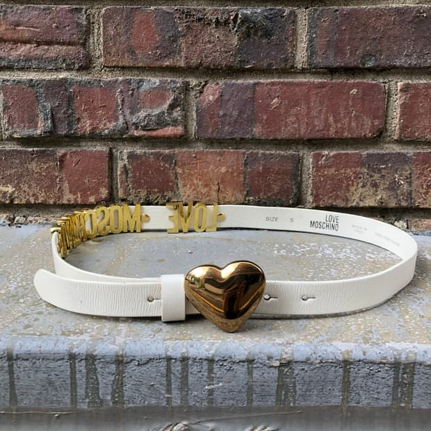 Love Moschino cow leather belt