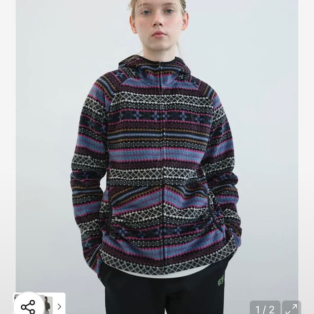 엔조블루스 셔링 포켓 플리스 집업 후디