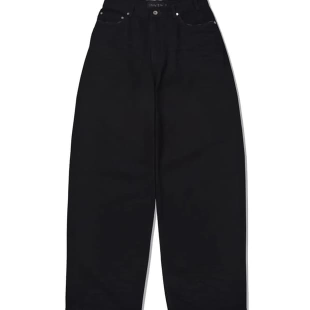 [M] STU 와이드 데님 팬츠 블랙 STU OFFICE
