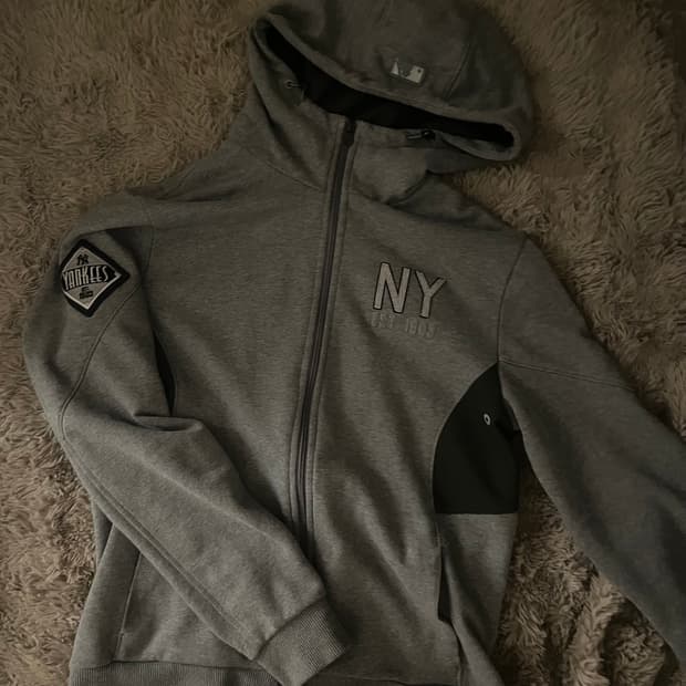 MLB 그레이 후드집업