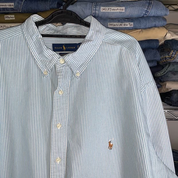 [3XL] 폴로 랄프로렌 런던 스트라이프 코튼셔츠 클래식핏