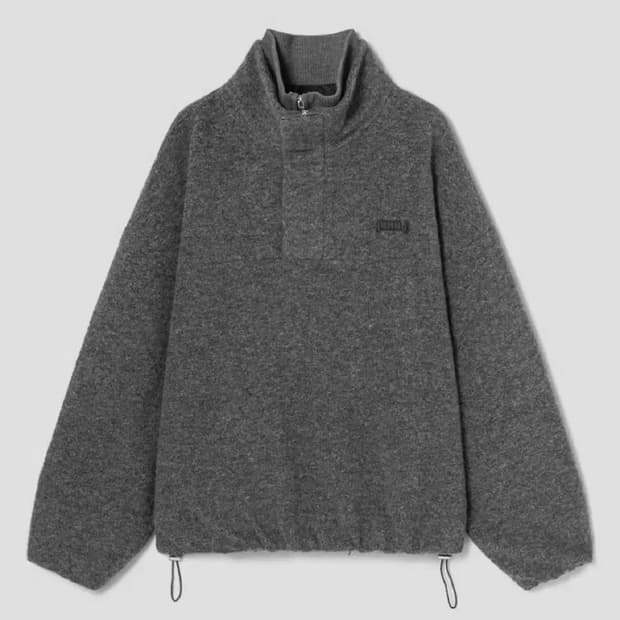 준지 퍼지 플리스 반집업