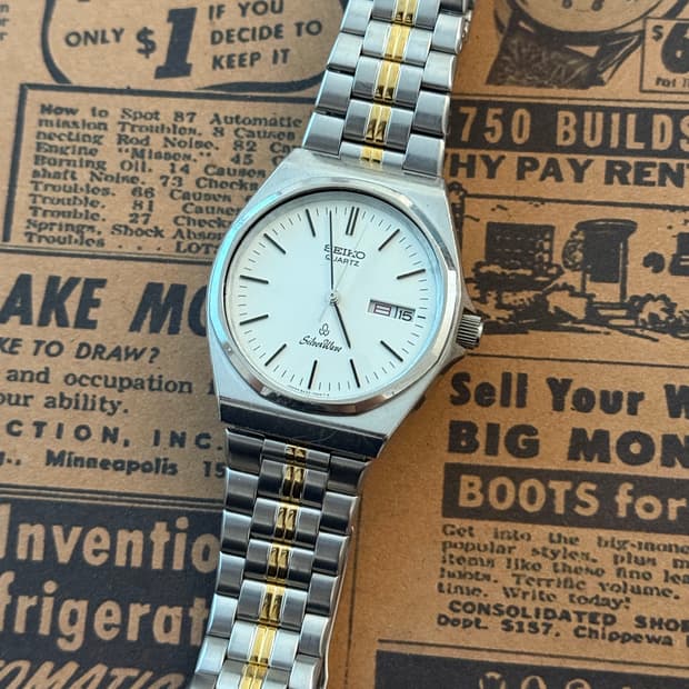 세이코 Seiko 실버웨이브(SilverWave) 데이데이트 콤비