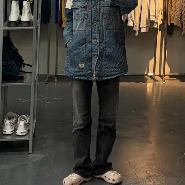 일본빈티지 포켓 버튼 데님 자켓 A2777