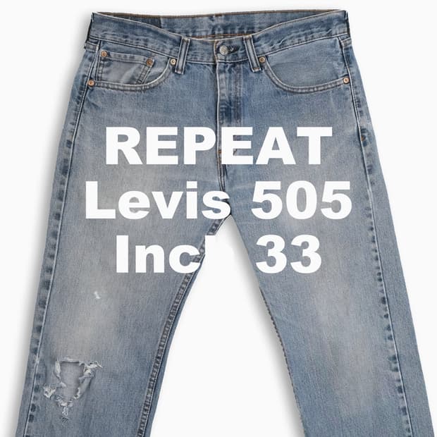 빈티지 리바이스 505 중청 33 인치 LV5053222