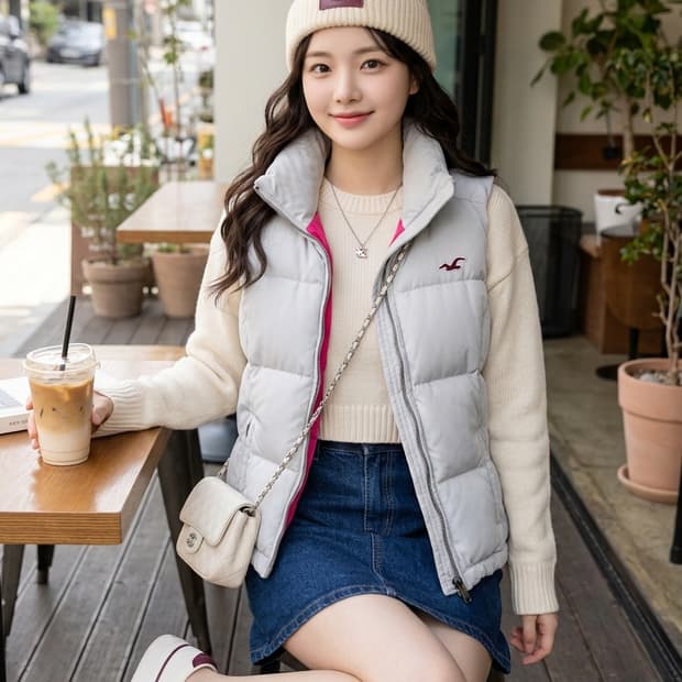 HOLLISTER 홀리스터 다운 패딩 조끼