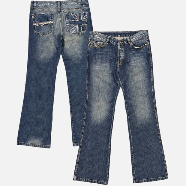 vintage fade boots-cut jean