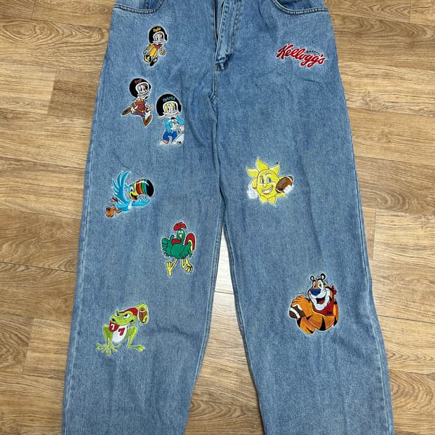 위캔더스 자수 데님