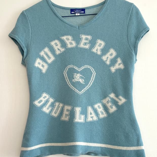 버버리 블루라벨 하프 니트