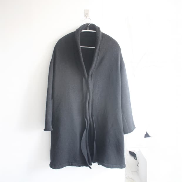 yohji yamamoto wool knit long cardigan
