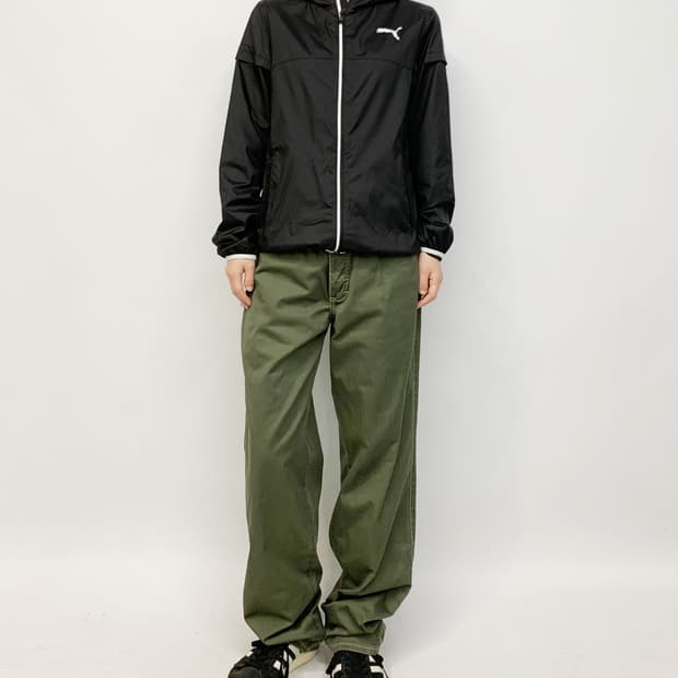 555 SOUL 카키 팬츠