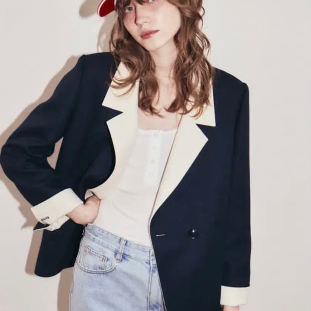 포니테일 엠마 더블자켓