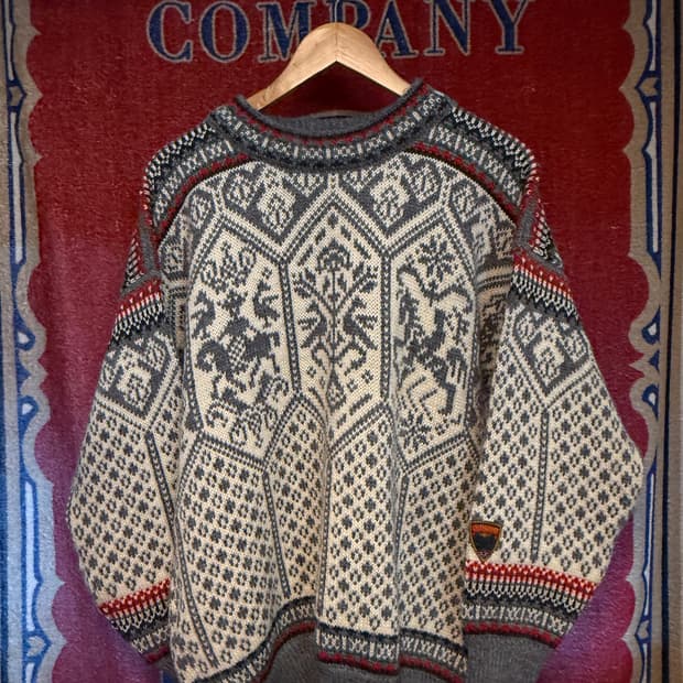 Dale of Norway 노르딕 패턴 울 니트 (M)