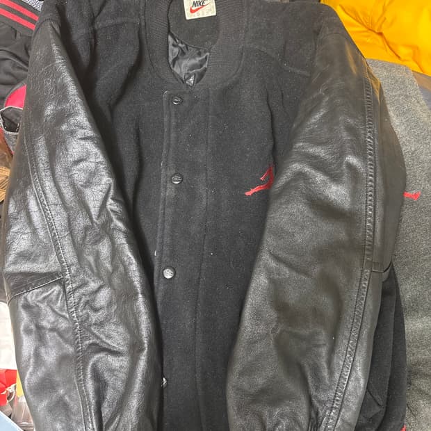 90s 삼나스포츠 나이키 그레이 바시티 자켓 xxl