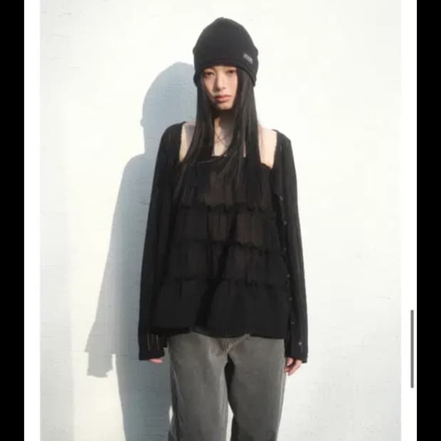 애즈온 ROTA VINTAGE CARDIGAN 로타 빈티지 가디건 블랙