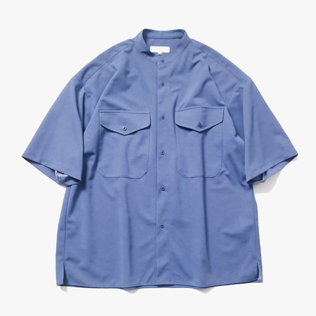 B:MING BY BEAMS - BAND COLLAR CPO SHIRT