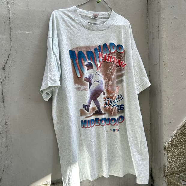 90s MLB 노모히데오 fruit of the loom 반팔 티셔츠