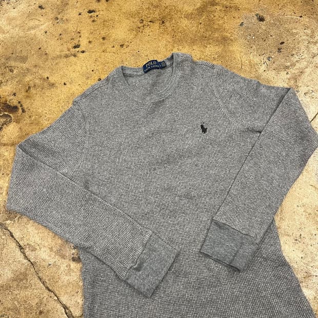 [정품/L] 폴로 랄프로렌 와플 긴팔티셔츠 그레이 b15
