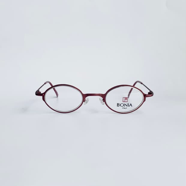 [픽키-714] 보니아 BONIA 빈티지 레드 메탈 안경테 데드스탁