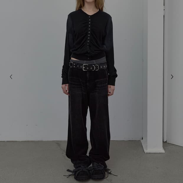 LCDC 워싱 코듀로이 팬츠 다크그레이