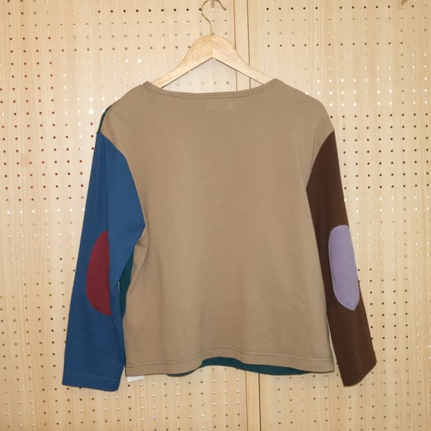 빔즈보이 엘보 패치 배색 슬리브