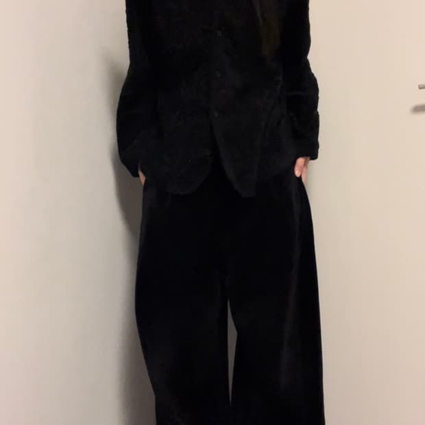 black flower pattern velvet shirts