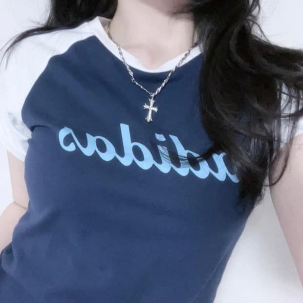 빈티지 아디다스흰하 핀터깔 하늘네이비 센터로고 삼선 링거티 코튼 반팔 탑