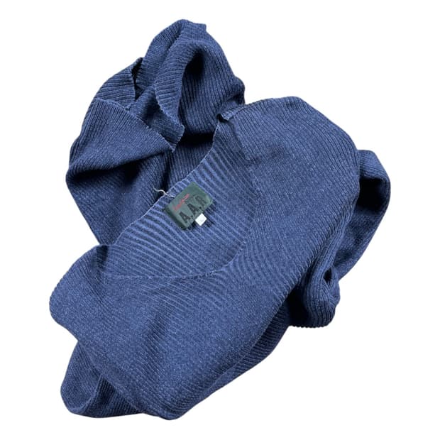 AAR BY YOJI YAMAMOTO 브이넥 블루컬러니트 