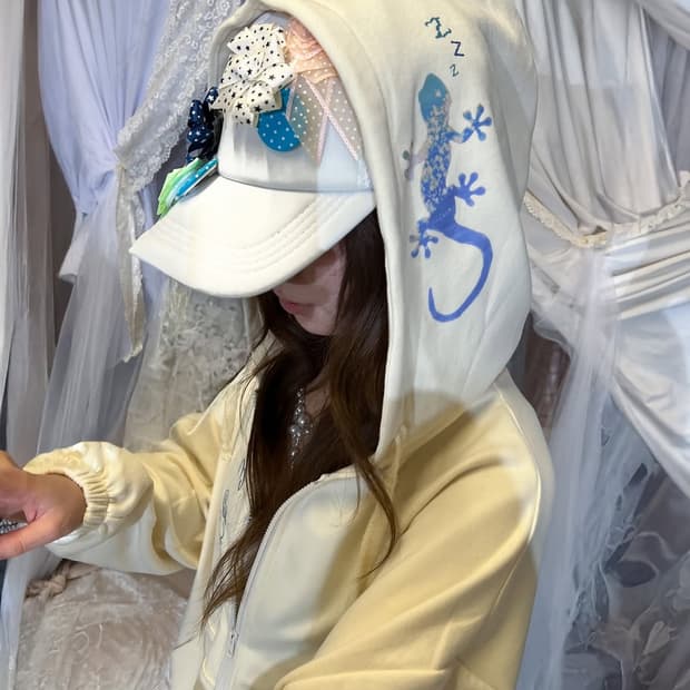 리브인모스 도징 후드집업 파우더 레몬