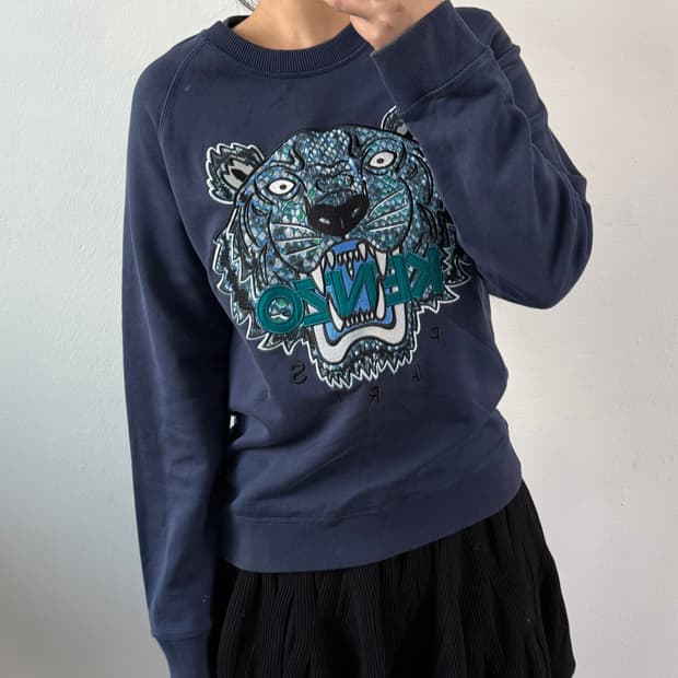 [S] 겐조  타이거 자수 네이비 맨투맨