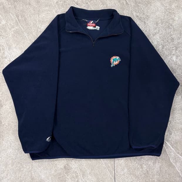 Majestic Miami Dolphins Half Fleece 