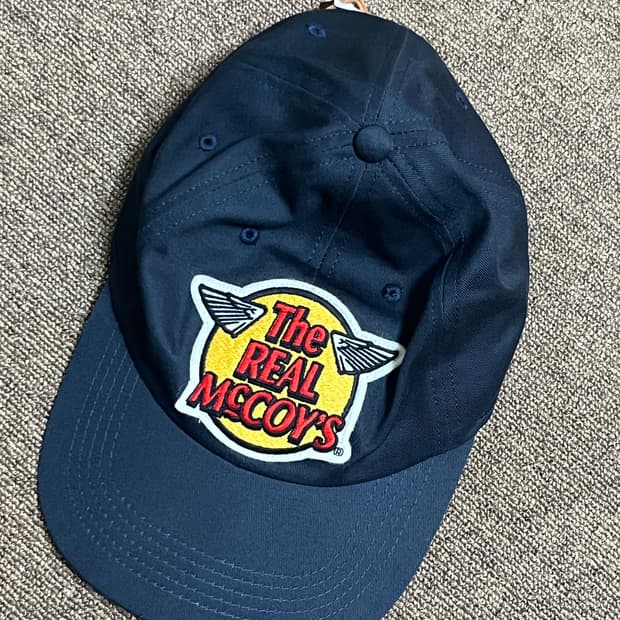 THE REAL McCOY'S LOGO BASEBALL CAP NAVY 