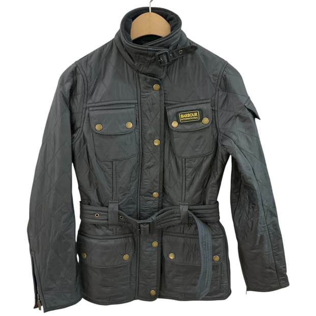 바버 인터네셔널 벨티드 자켓