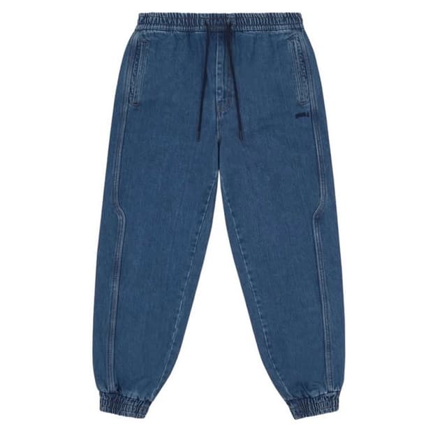 준지 콘 데님 트랙 조거 팬츠