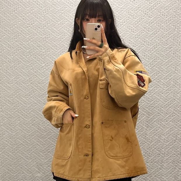 칼하트 빈티지 컨트리 패치 초어 디트로에드 워크자켓 105 C10730