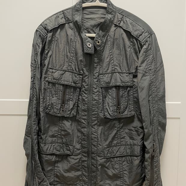 빈티지 카키 멀티포켓 필드 자켓